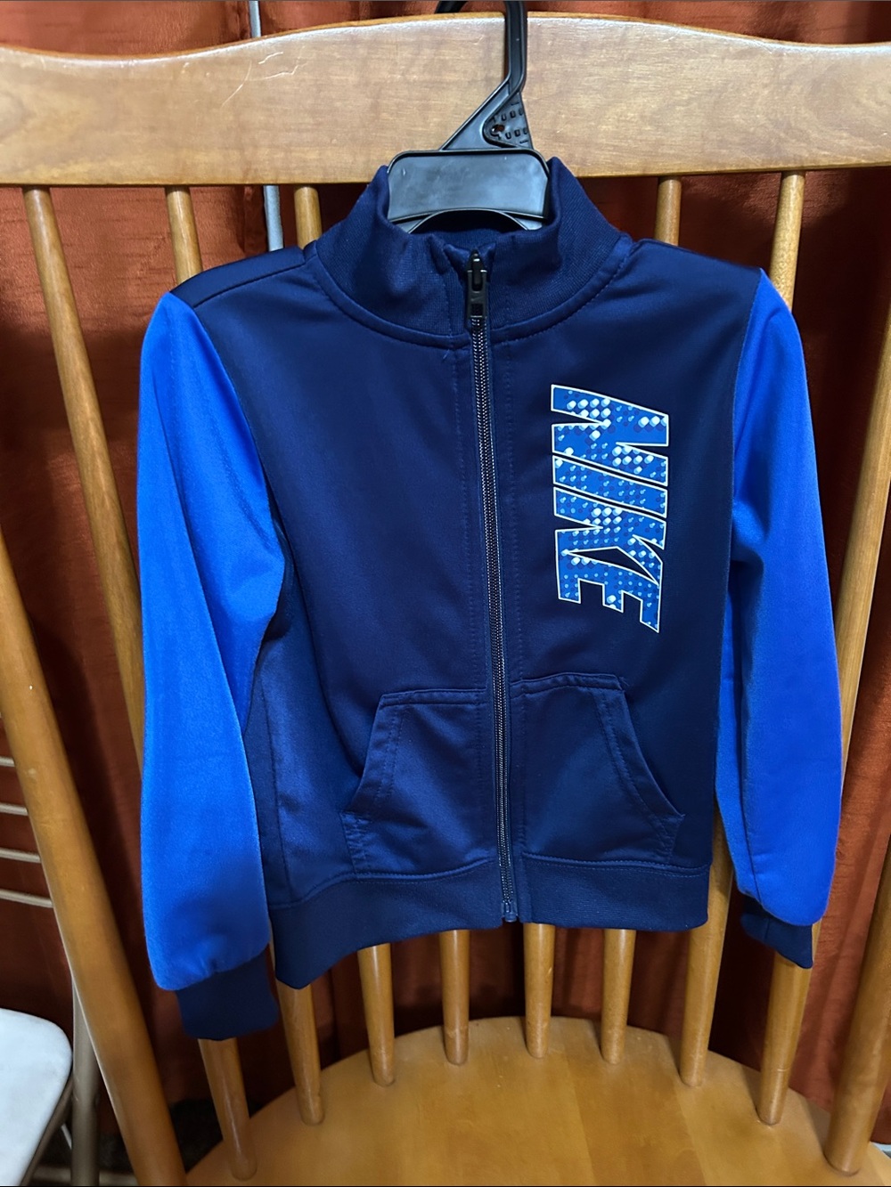 Nike Boys Navy and Royal Blue Zip-Up Boys Jacket. Excellent preowned condition.